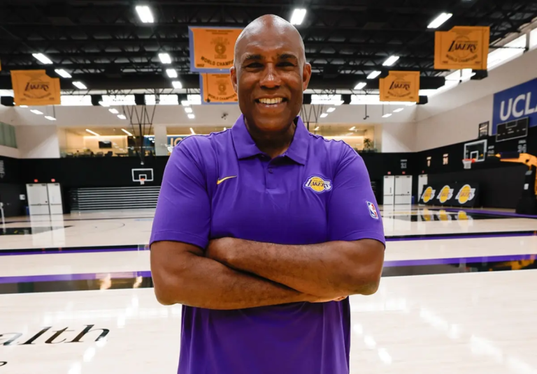 Derrin Horton, the Los Angeles Lakers’ new public address announcer